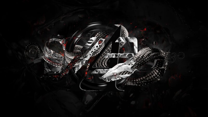 dark snake logo design