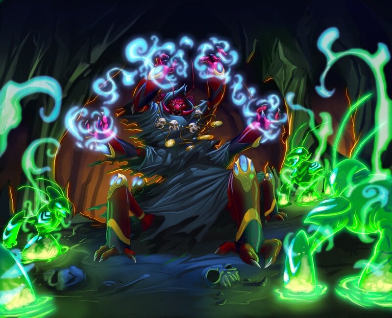 Dark sorcerer summoning creatures