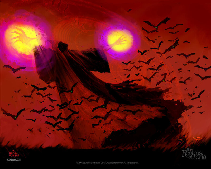 Dark sorcerer with bats