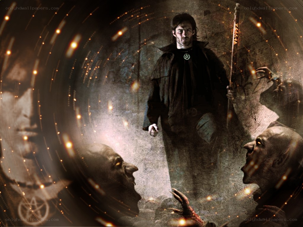 dark sorcerer with staff
