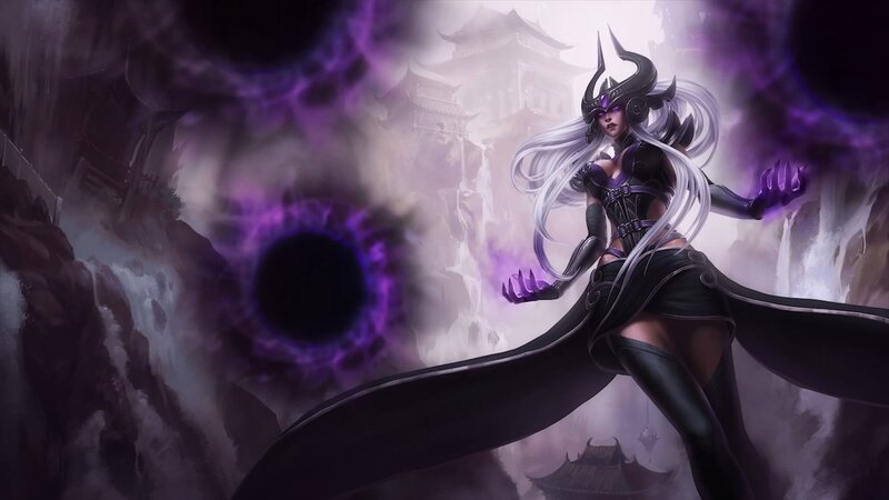 Dark Sorceress in a Mystical Landscape