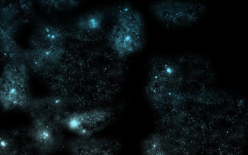 dark space with blue stars