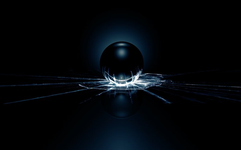 Dark sphere with light cracks