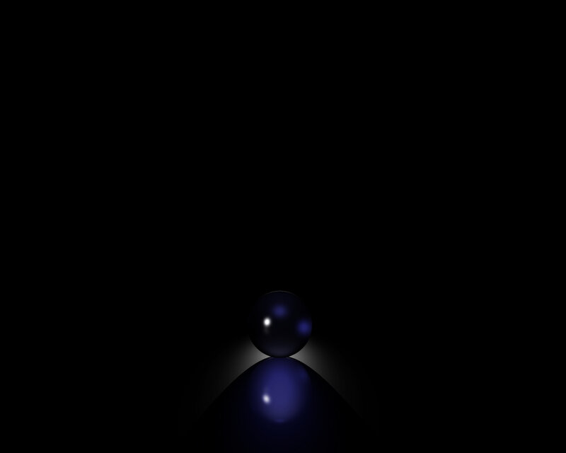 dark sphere with reflection