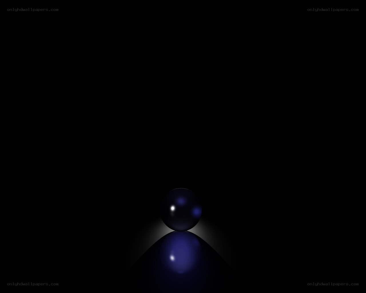 dark sphere with reflection
