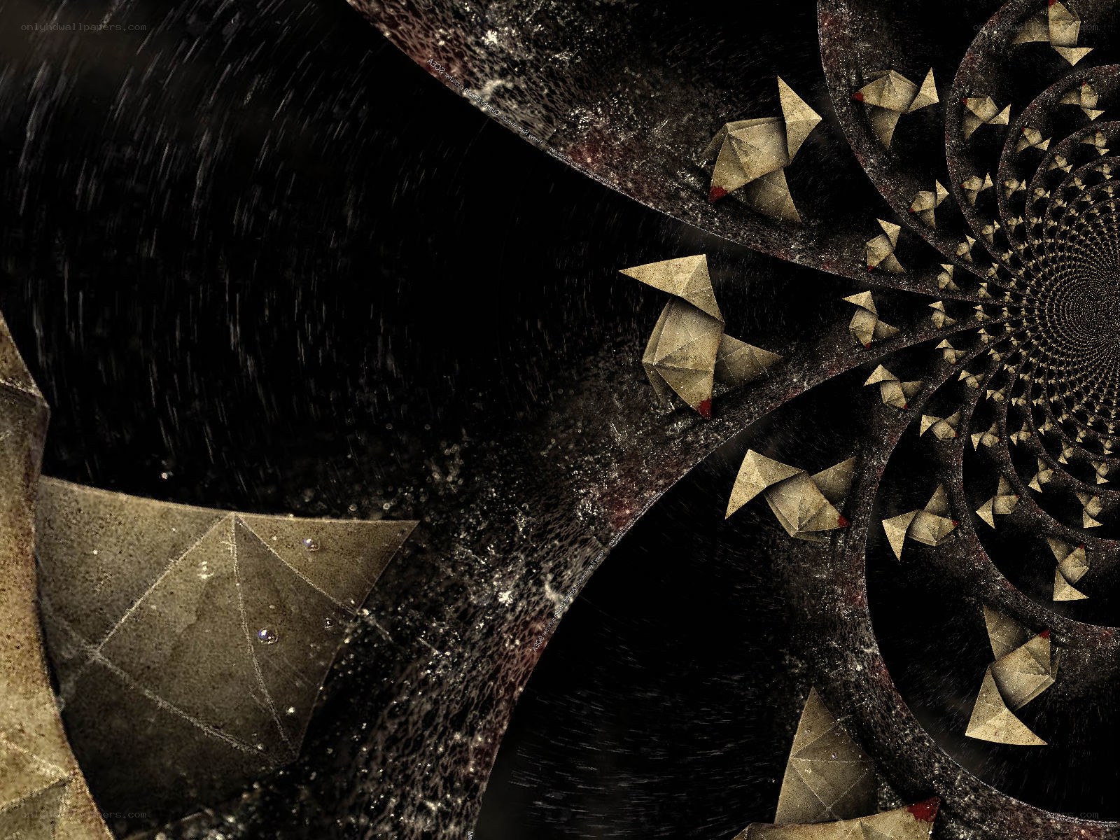 Dark spiral abstract art