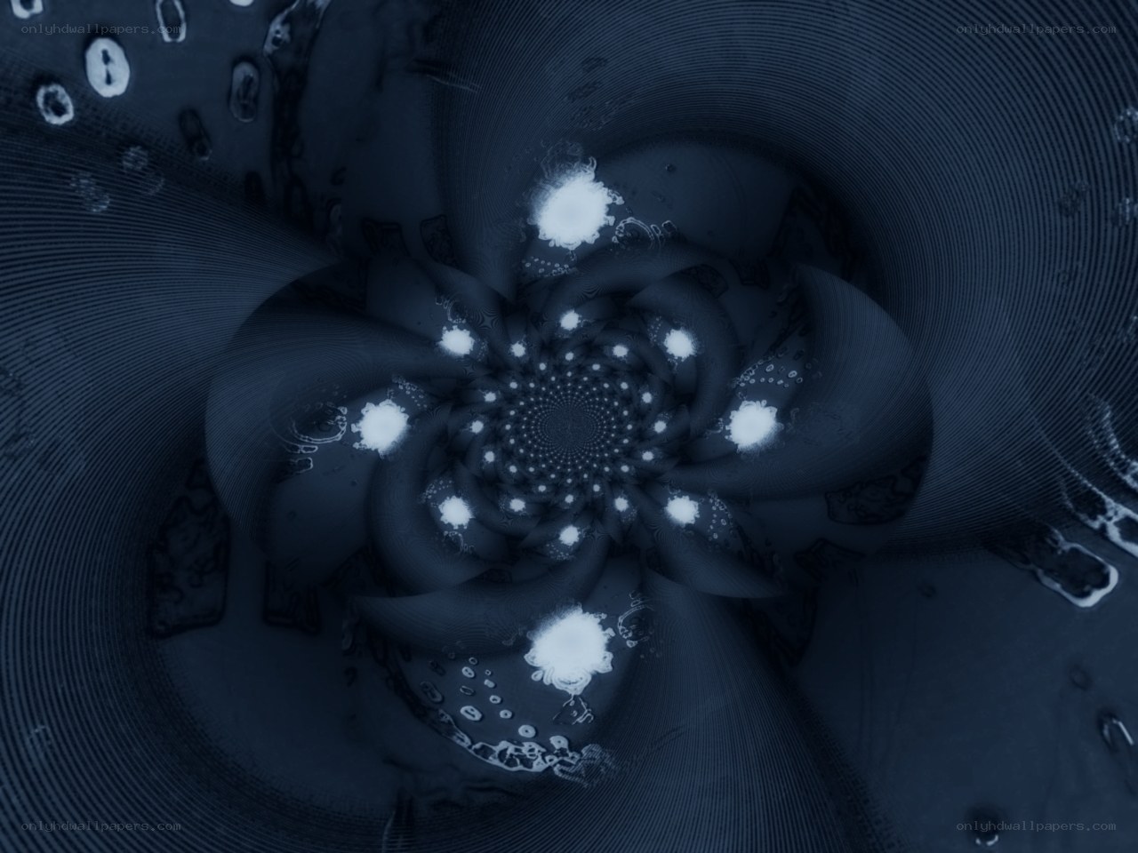 dark spiral fractal pattern