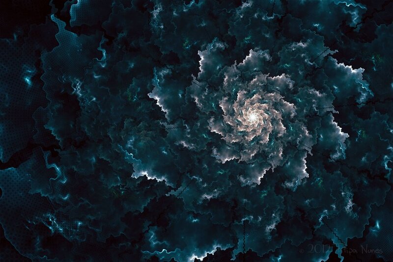 Dark spiral nebula