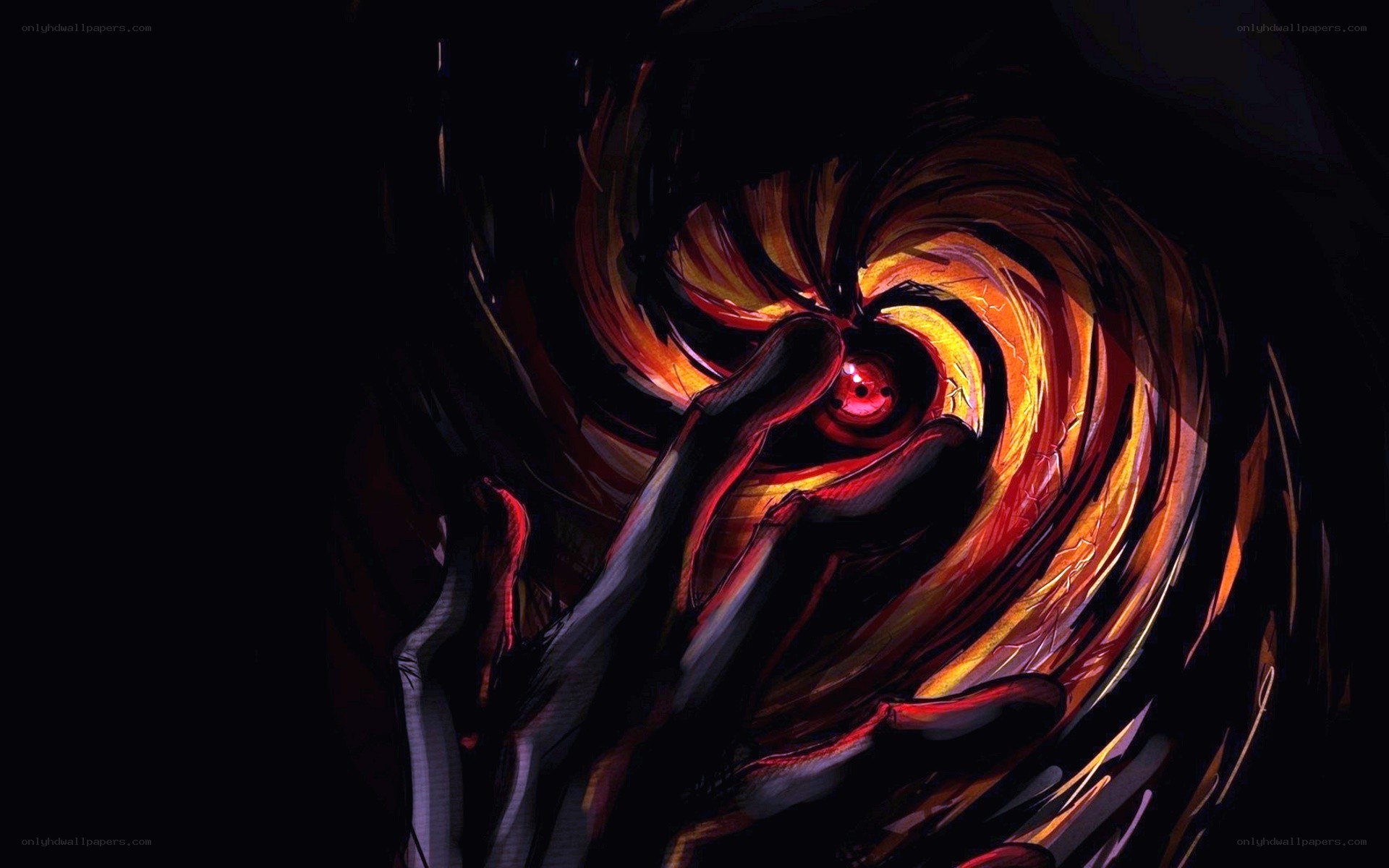 dark spiral with red eye