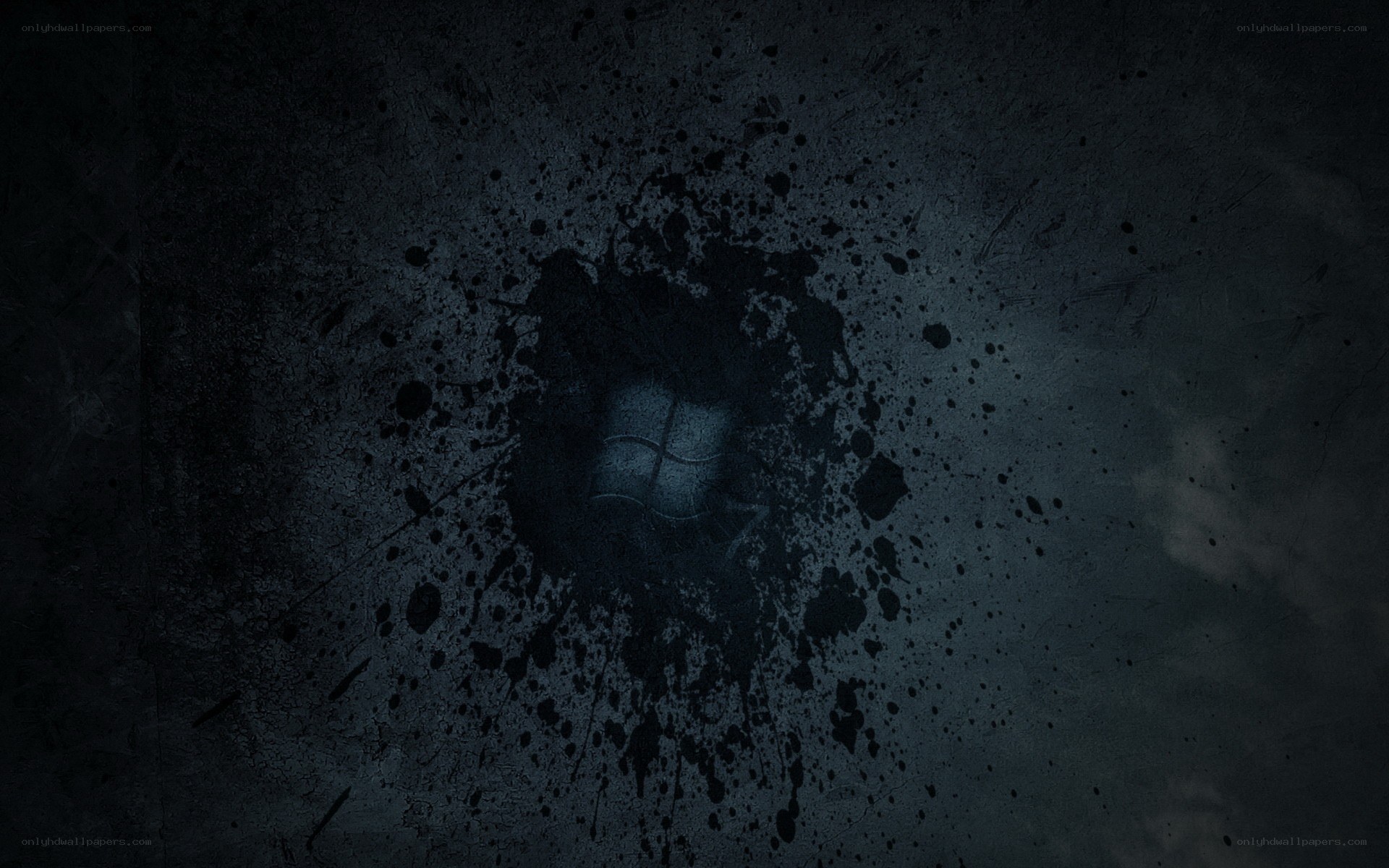 dark splatter with logo
