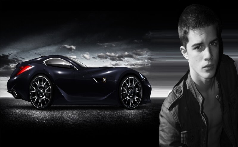 Dark Sports Car and Man