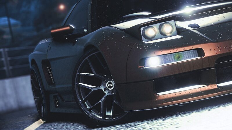 Dark Sports Car — Black, Dramatic, Night