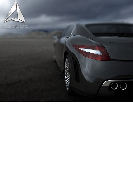 dark sports car on a road