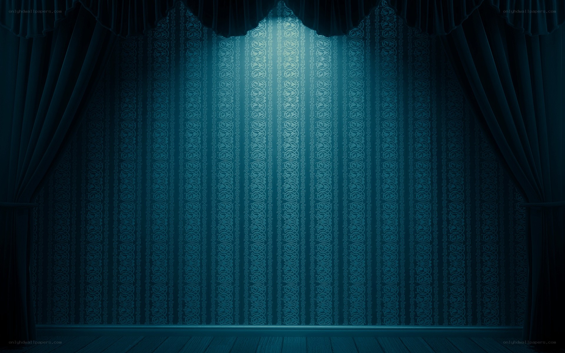 dark stage with spotlight