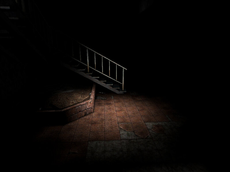 dark stairwell interior
