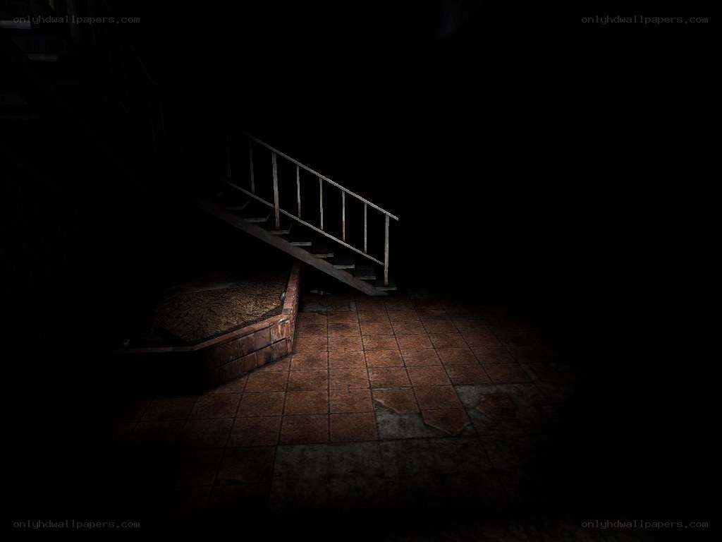 dark stairwell interior