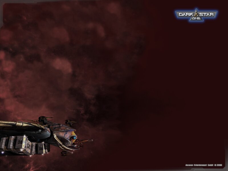 Dark Star One spaceship in nebula