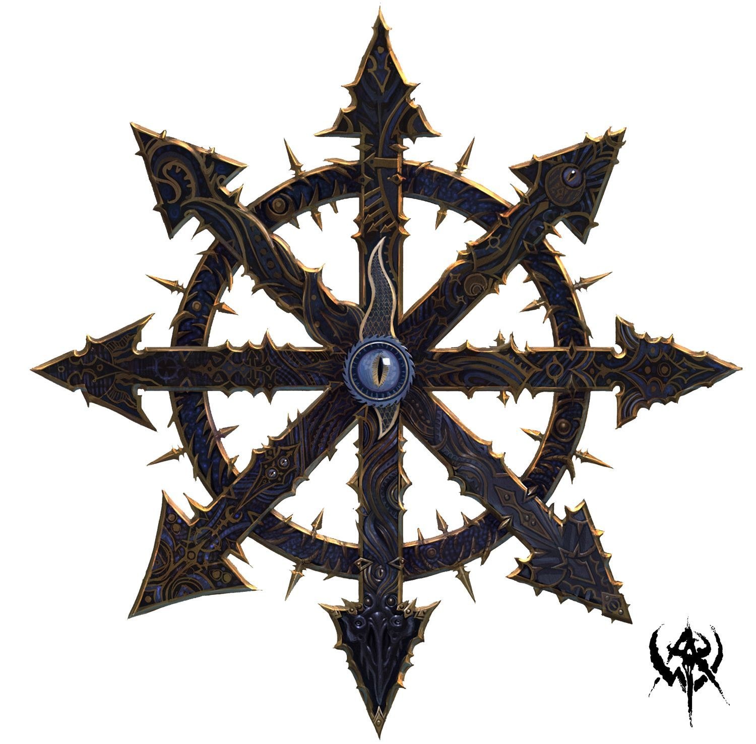 dark star symbol with eye