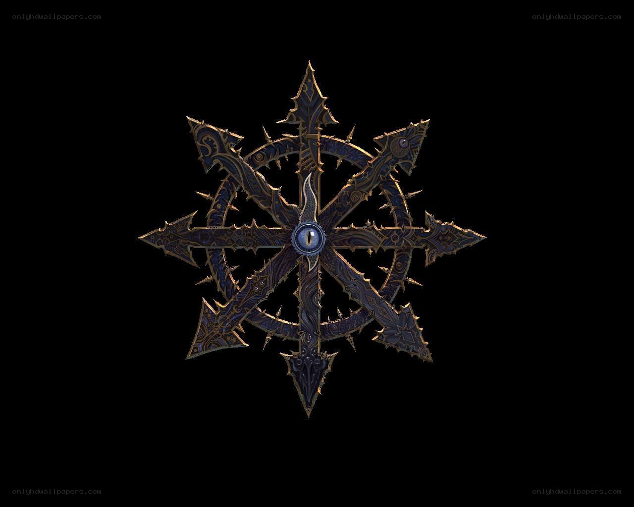 dark star symbol with eye