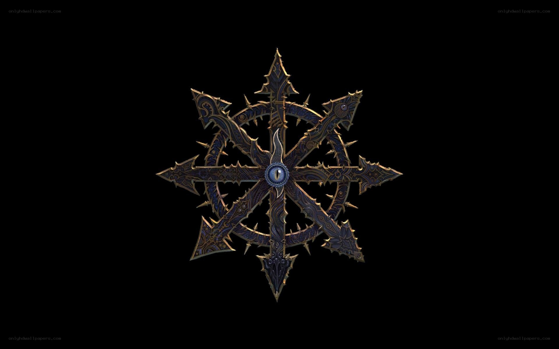dark star symbol with eye