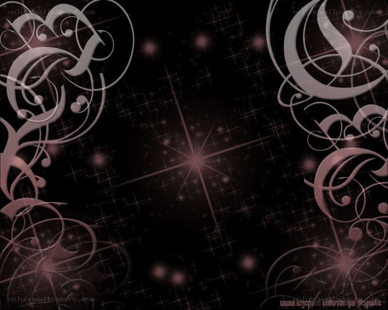 dark starry floral background