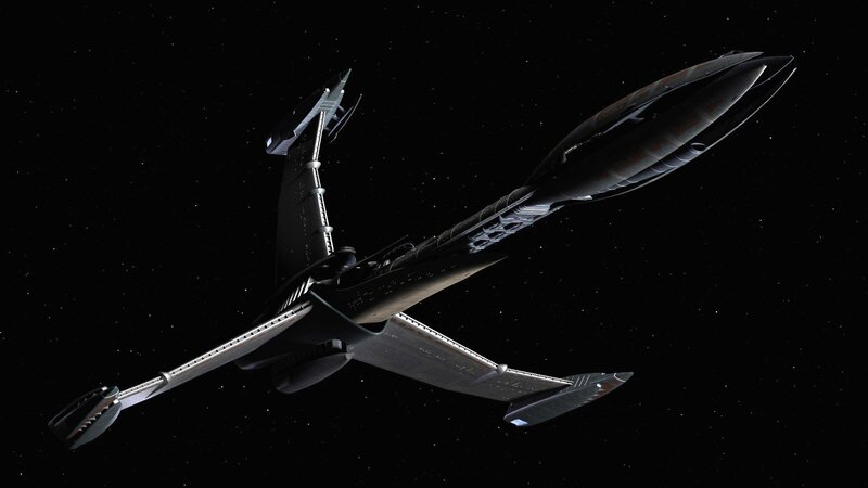 Dark Starship in Space — Black
