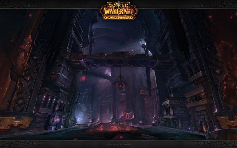 Dark Stone Corridor — Purple, Dramatic