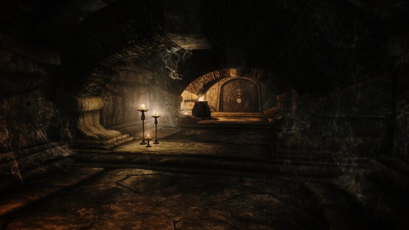 dark stone crypt chamber