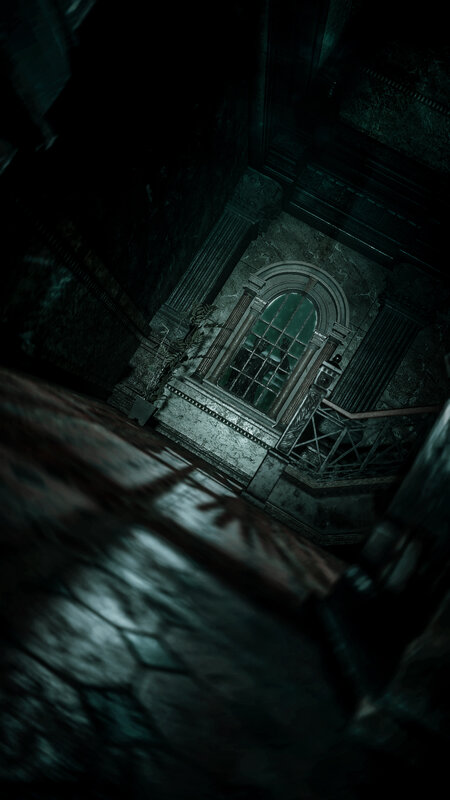 Dark Stone Staircase — Black
