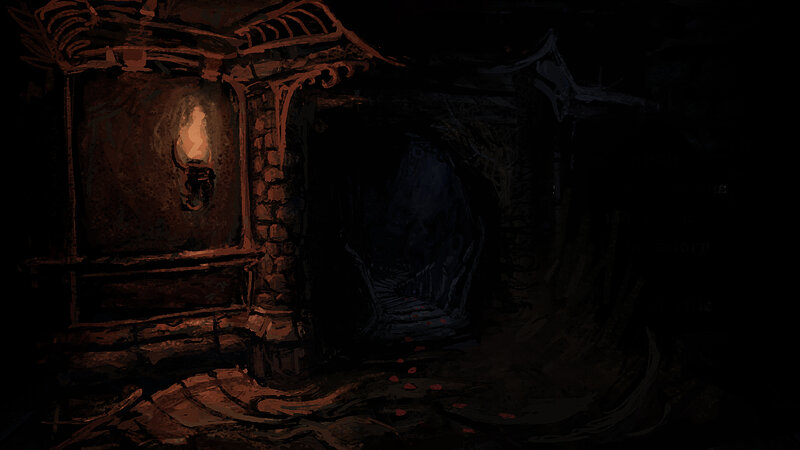 Dark Stone Tunnel — Brown, Dramatic