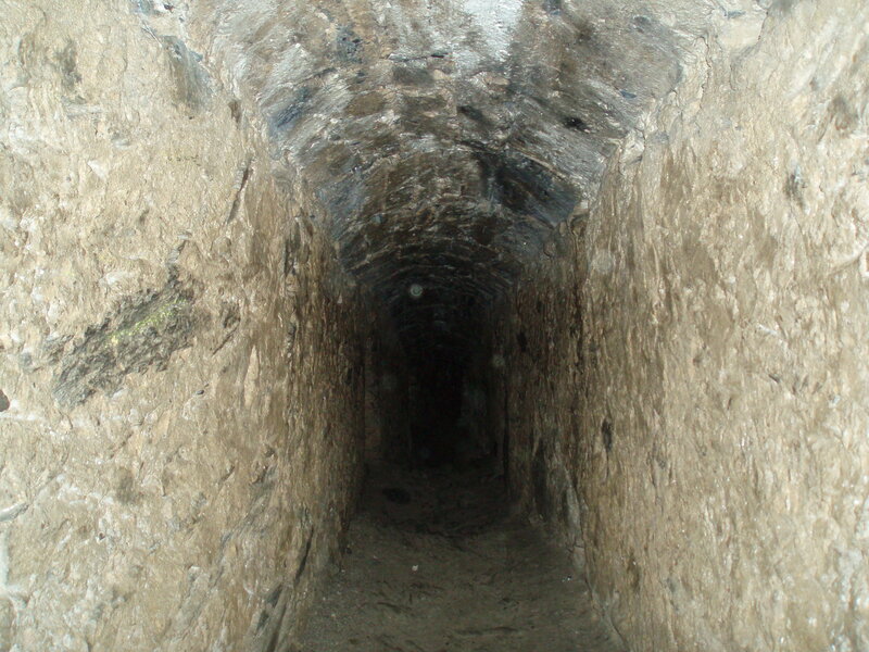 dark stone tunnel interior