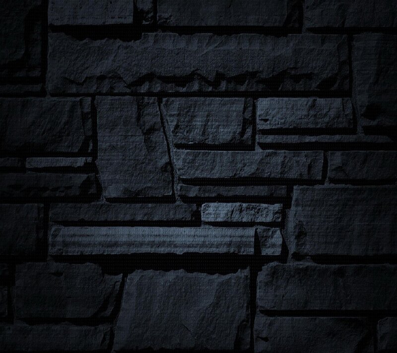 Dark Stone Wall — Black, Night