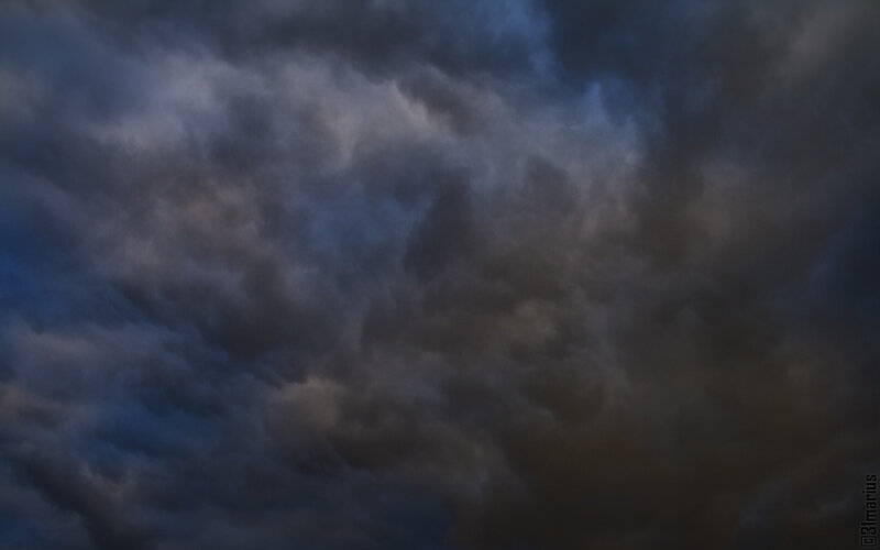 dark storm clouds at dusk