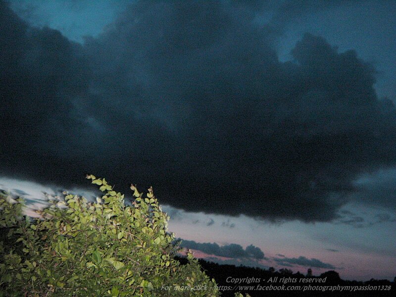 Dark Storm Clouds at Dusk — Black