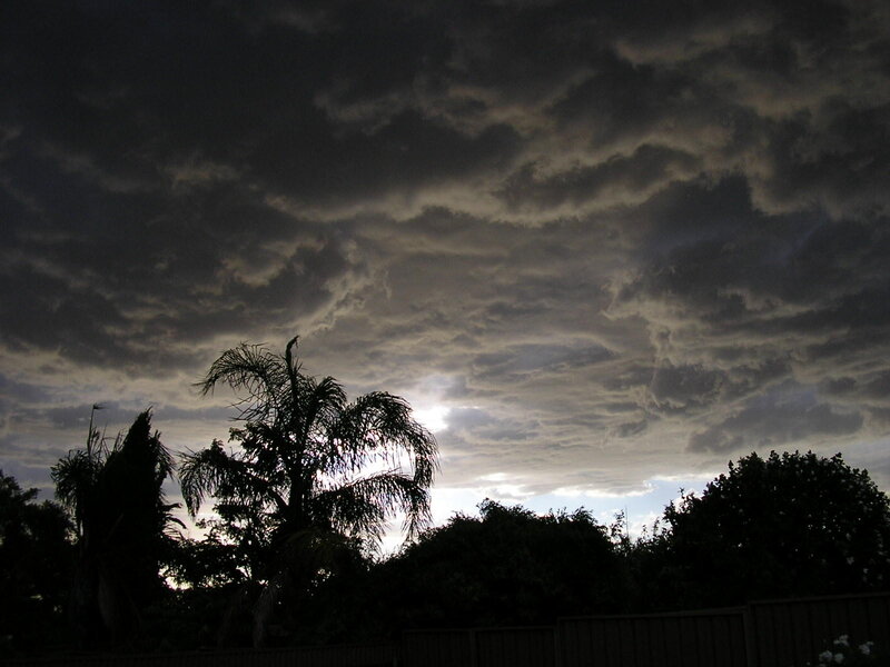 Dark Storm Clouds at Dusk — Gray