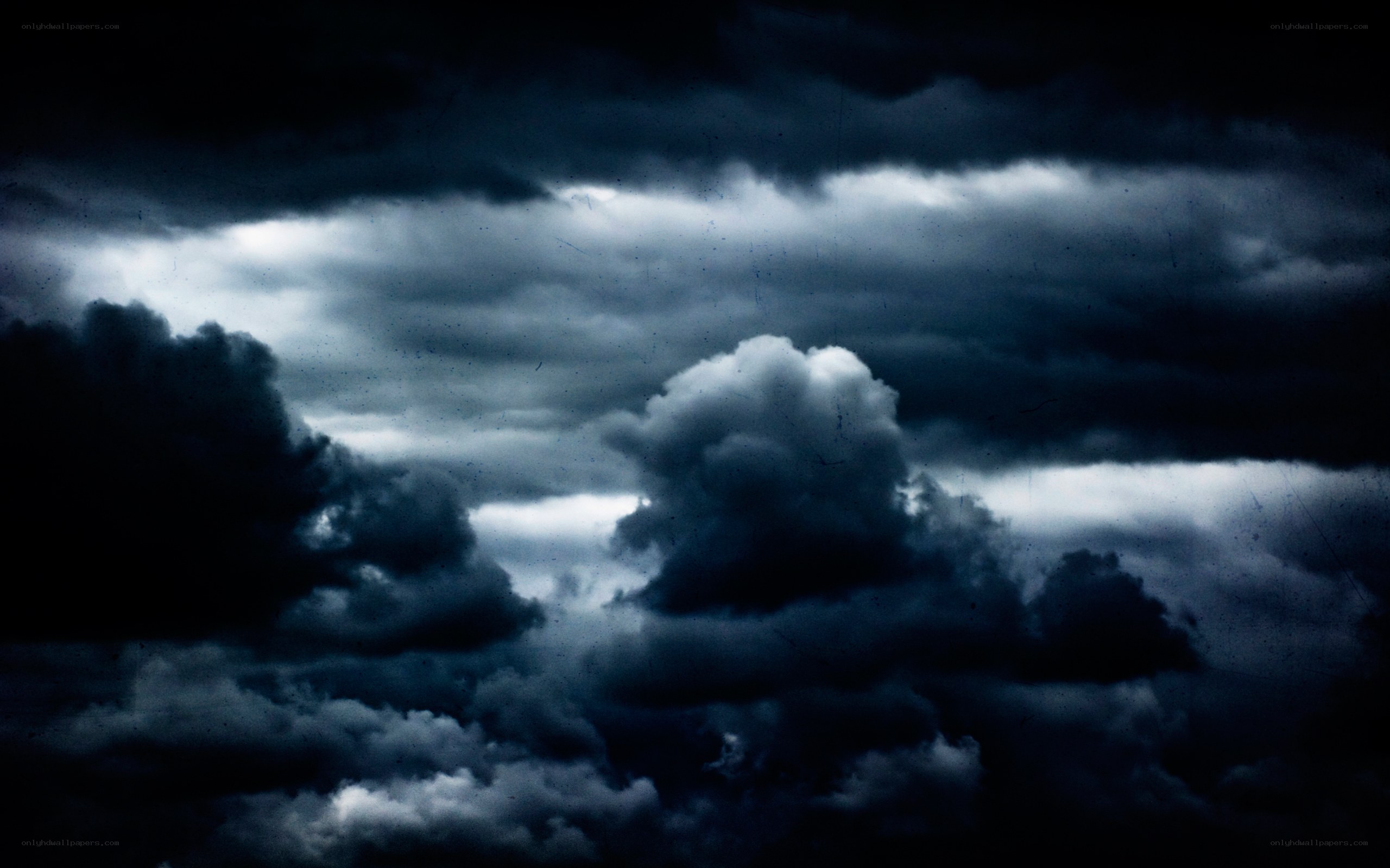 dark storm clouds at night