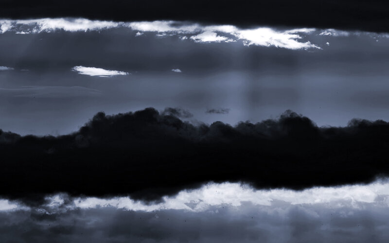 dark storm clouds at night