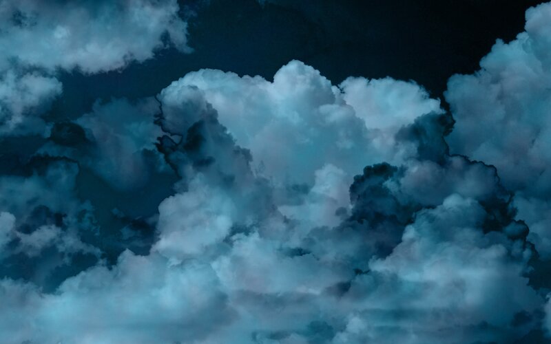 dark storm clouds at night