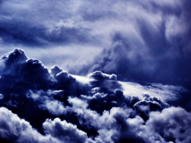 dark storm clouds at night