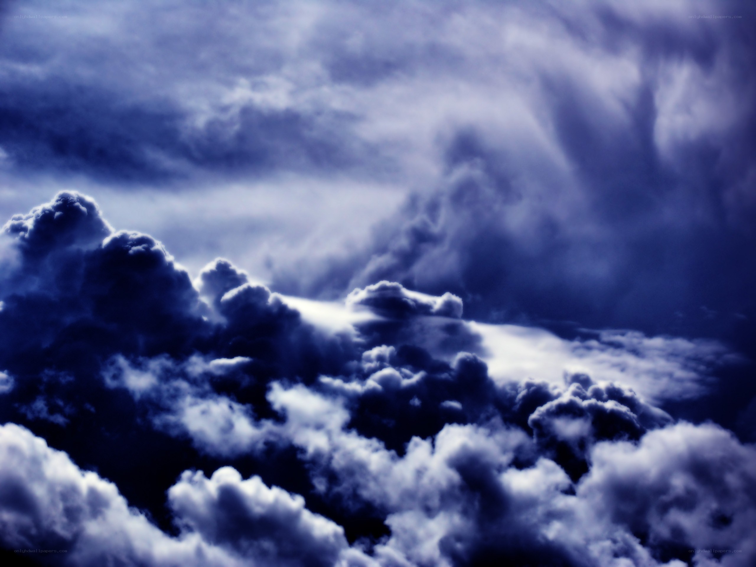 dark storm clouds at night