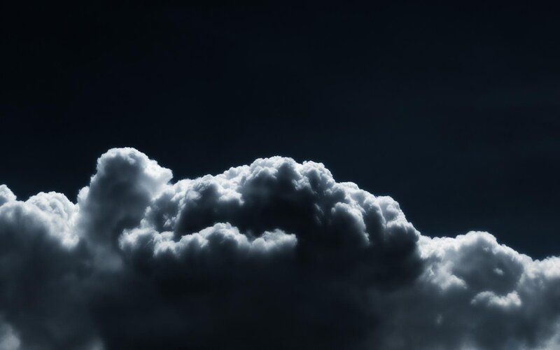 Dark Storm Clouds — Black, Dramatic, Night, Photograph