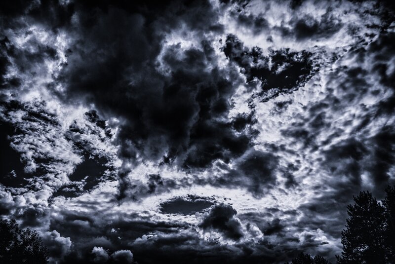Dark Storm Clouds — Black, Dramatic