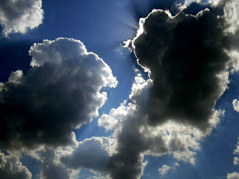 Dark Storm Clouds — Blue, Dramatic, Afternoon, Photograph, Sunlight, Sky