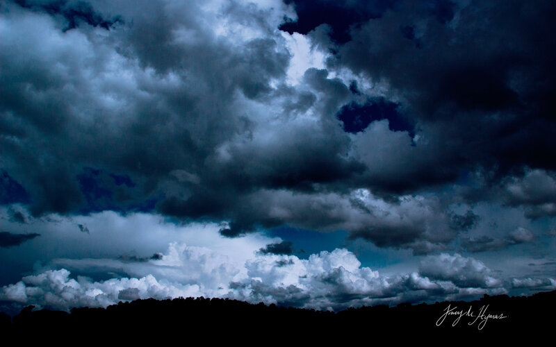 Dark Storm Clouds — Blue, Dramatic, Night, Photograph