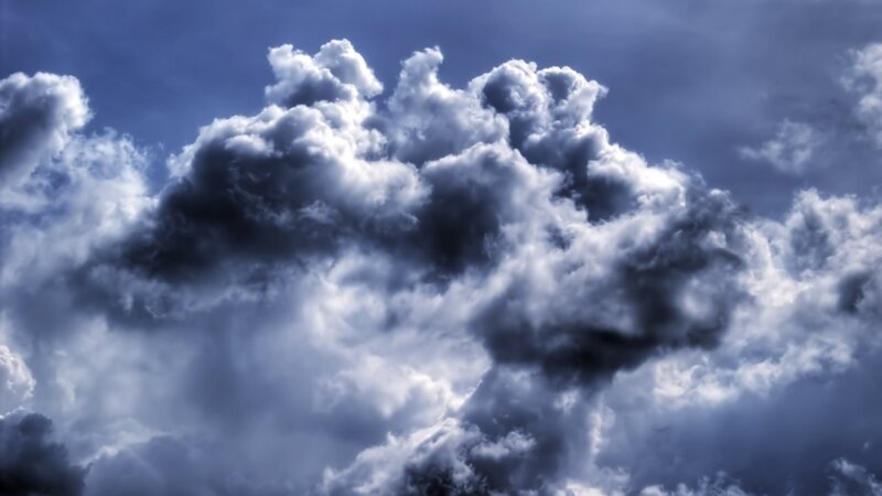 Dark Storm Clouds — Blue, Dramatic, Photograph