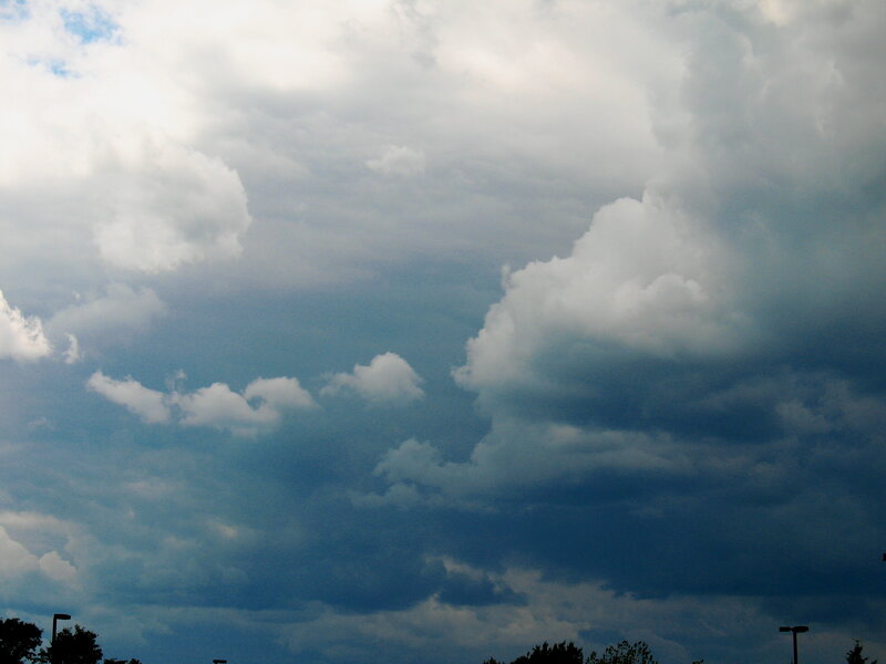 Dark Storm Clouds — Blue, Dramatic, Photograph, Trees