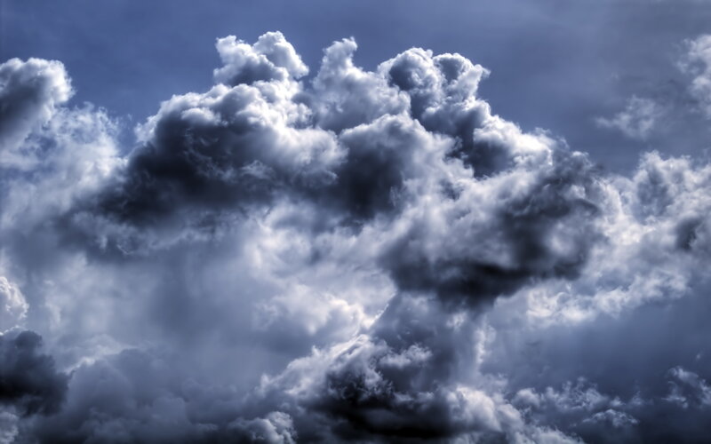 Dark Storm Clouds — Blue, Gray