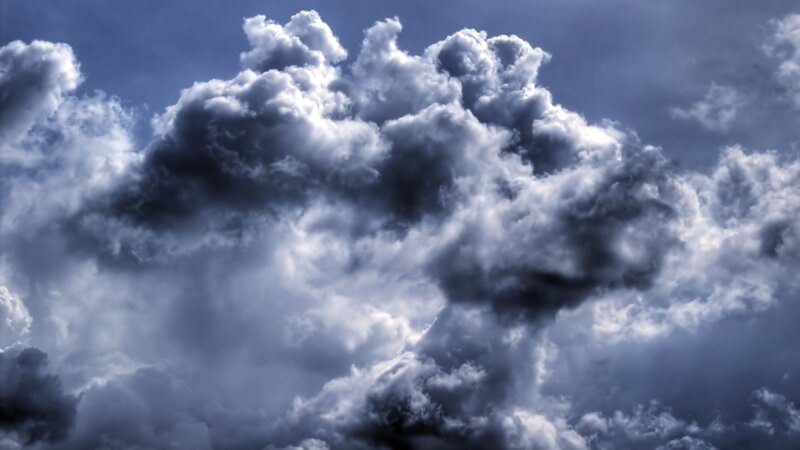Dark Storm Clouds — Blue, White