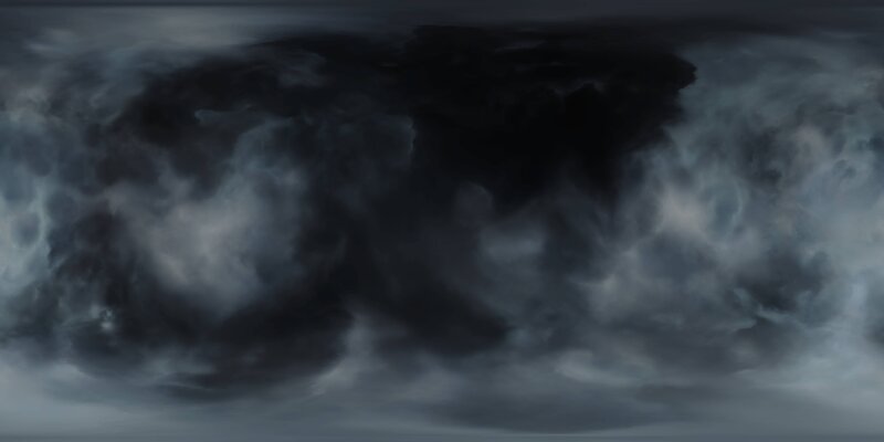 Dark Storm Clouds — Gray, Dramatic, Digital Art