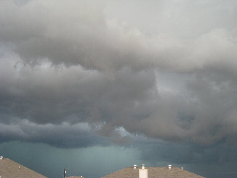 Dark Storm Clouds — Gray, Dramatic, Photograph, Rooftops